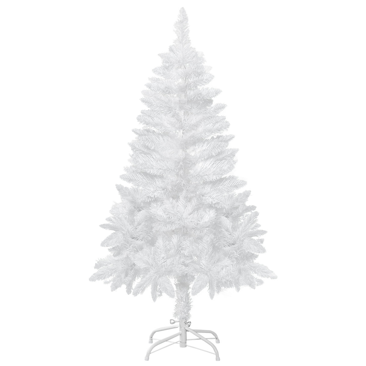 4ft Artificial Christmas Tree with Pine Realistic Branches, Auto Open, for Indoor Decoration, White