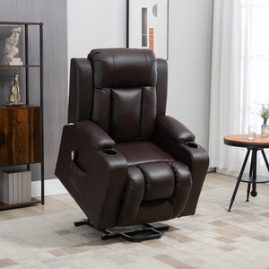 Power Lift Recliner Chair for Elderly, PU Leather Electric Recliner Chair with Footrest, Remote Control – view 14