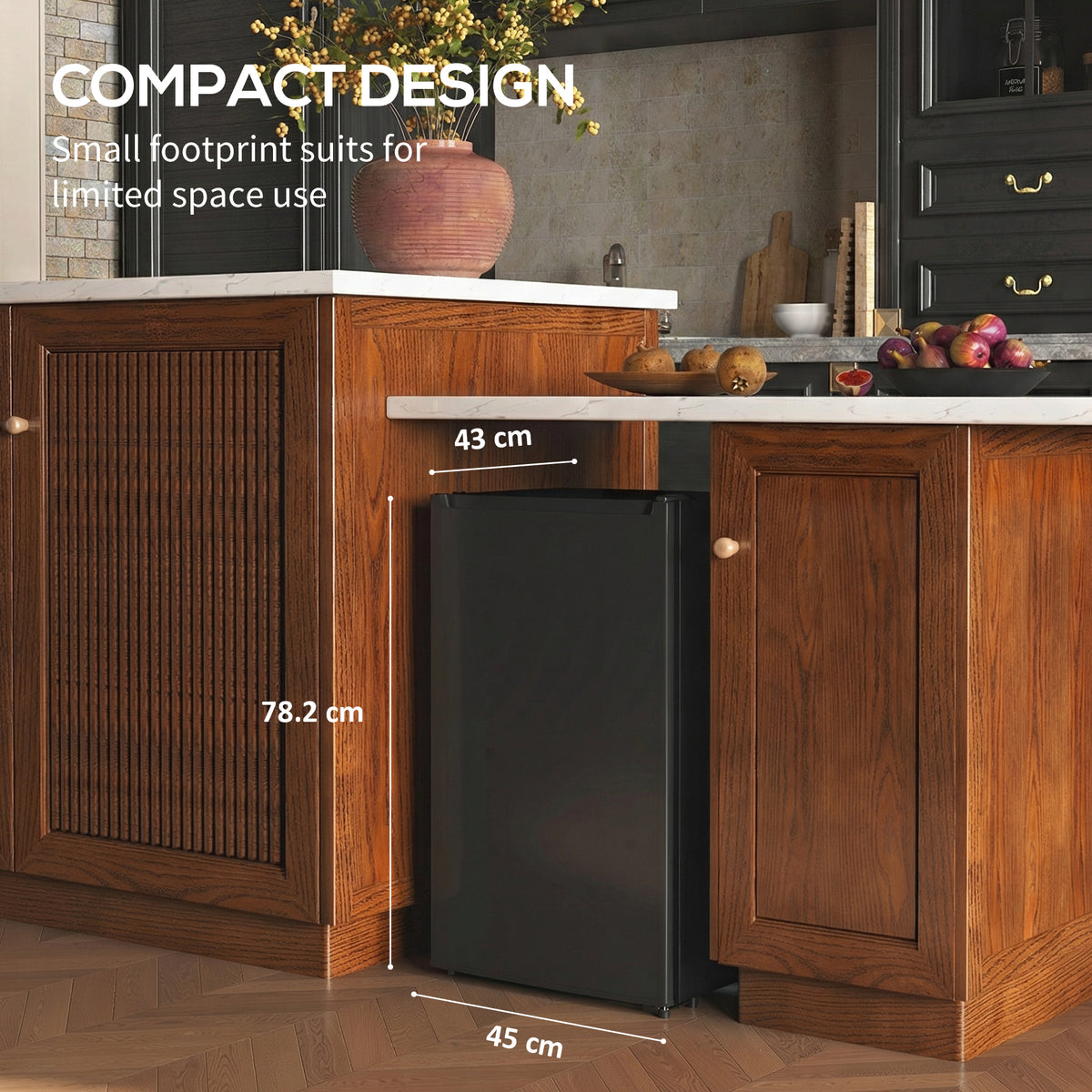 1.1 Cu. Ft. Mini Freezer, Compact Upright Freezer with Reversible Door, Removable Shelf – view 46