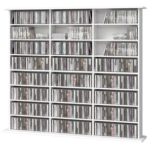 Media Storage Cabinet, 8-Tier DVD Shelf with 18 Adjustable Shelves, Holds 1032 CDs, 594 DVDs or Blu-rays – view 8