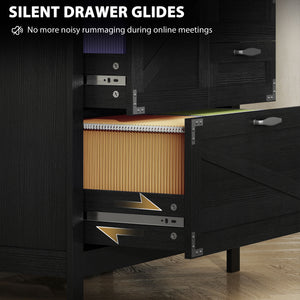 Lateral Filing Cabinet, Farmhouse File Cabinet with 4 Drawers, Fit Letter/A4/Legal Hanging Files – view 5