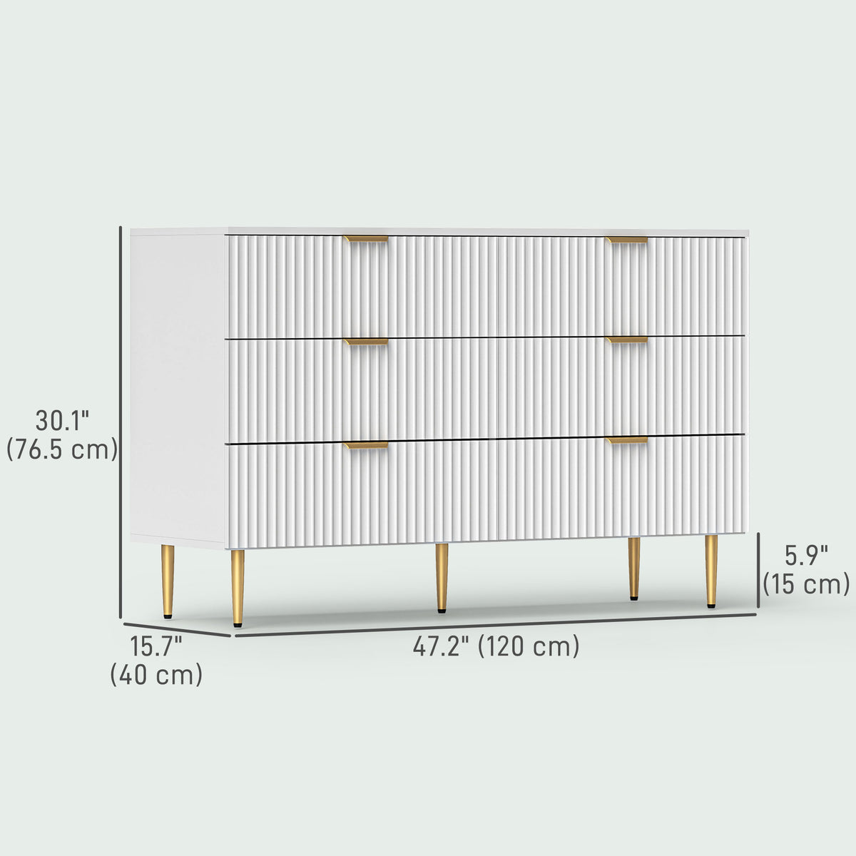 Modern Chest of Drawers 4 Drawer Dresser for Bedroom with Gold Legs and Handles, Black – view 23