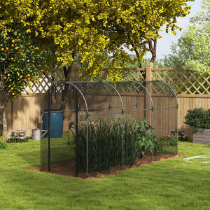 Galvanized Steel Crop Cage, Plant Protection Tent with Zippered Door, 4' x 4', Black – view 35