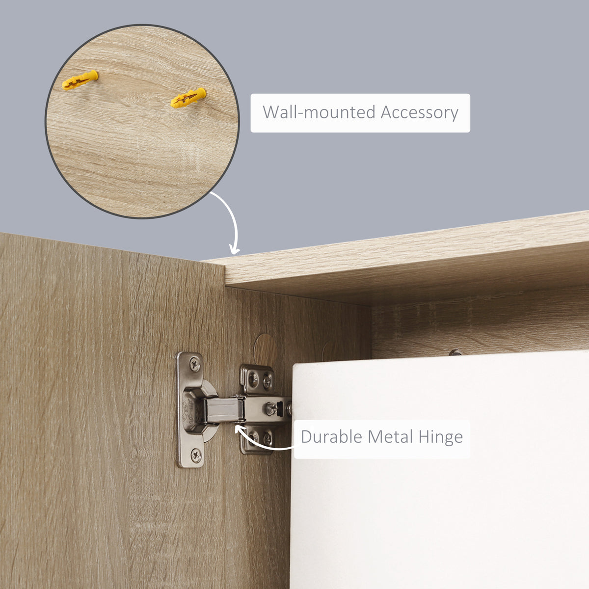 Medicine Cabinet with Mirror, Wall Mounted Bathroom Mirror Cabinet – view 5