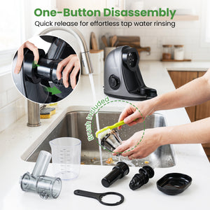 Cold Press Juicer Machine with 95% High Yield and 2-Speed Modes-Sliver view 9