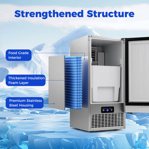 Commercial Ice Maker with 25 lbs Storage Capacity for Home Bar Cafe view 6