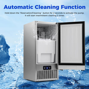 Commercial Ice Maker with 25 lbs Storage Capacity for Home Bar Cafe view 7