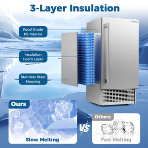 Commercial Under Counter Ice Maker 90 lbs/Day 15 Inch W Built-in view 8