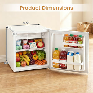 Compact Mini Fridge with 7-Level Adjustable Thermostat-White view 3