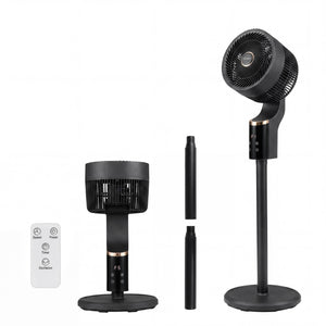 Compact Oscillating Standing Fan with 70° Oscillation and 90° Tilt for Home Office-Black view 2
