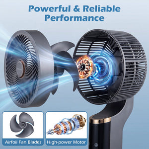 Compact Oscillating Standing Fan with 70° Oscillation and 90° Tilt for Home Office-Gray view 7