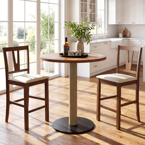 Counter Height Bar Stools with Contoured V-Back-Set of 2 view 3