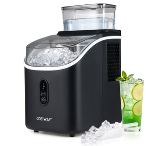 Countertop Ice Maker with External Tank and Self-Cleaning 13 Thickness Levels-Black view 4