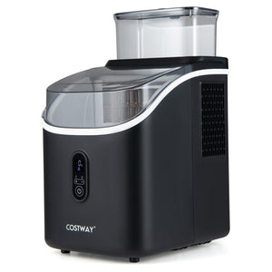 Countertop Ice Maker with External Tank and Self-Cleaning 13 Thickness Levels-Black