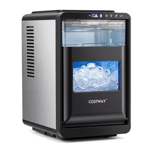 Crescent Ice Maker Countertop 26 Lbs/24H Ice Machine with 16 Crescent Cubes-Black view 3