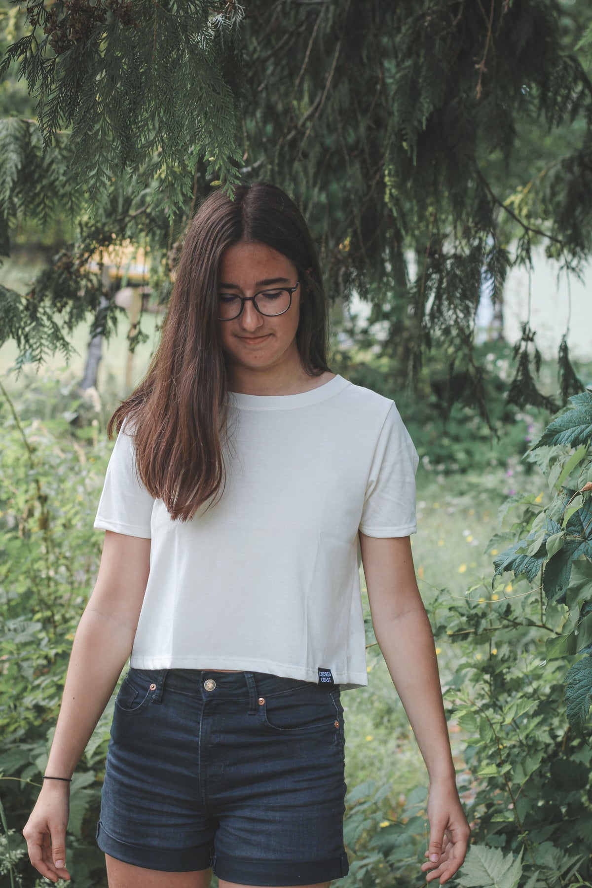 Women's Crop Tee - Blank Apparel - Natural