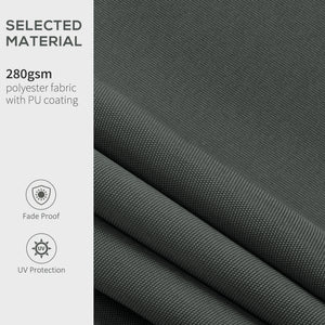 10' x 8' Retractable Awning Fabric Replacement Outdoor Sunshade Canopy Awning Cover, UV Protection, Grey – view 5