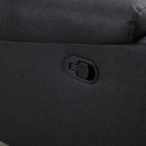 2 Seater Reclining Chair, Loveseat Recliner Sofa with Footrest and Split Backrest, Dark Grey