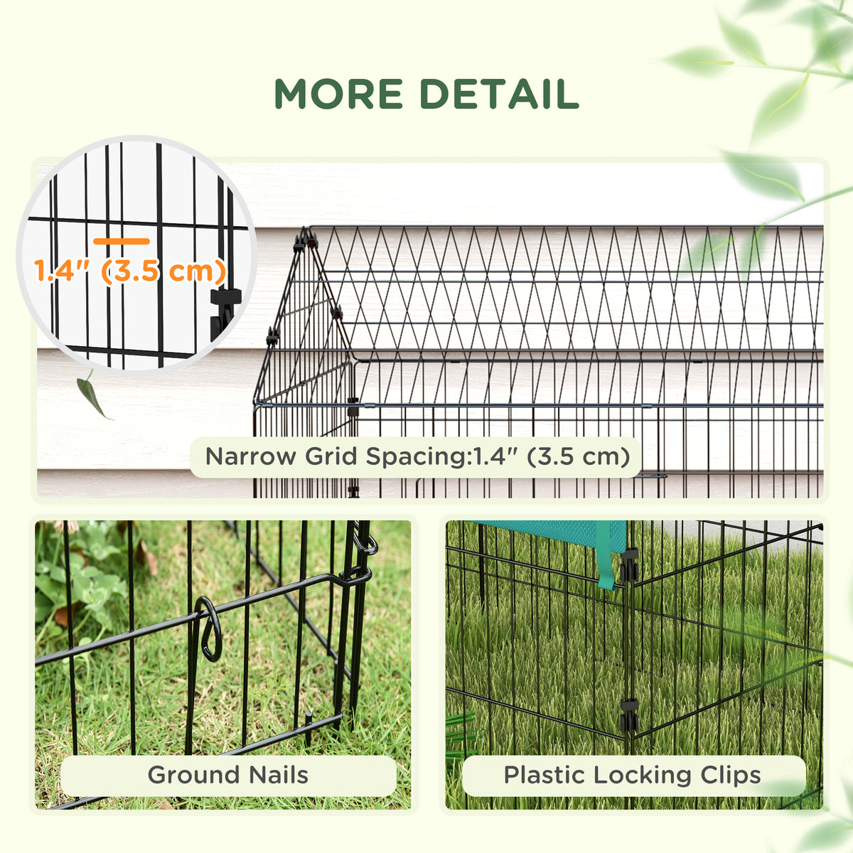 73" Small Animal Cage with Roof, Indoor/Outdoor Use,  for Chicken, Rabbits, Chinchillas
