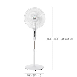 Standing Floor Fan with Remote Control, Stand Up Cooling Fan, Tall Pedestal Electric Fan for Home Bedroom – view 2