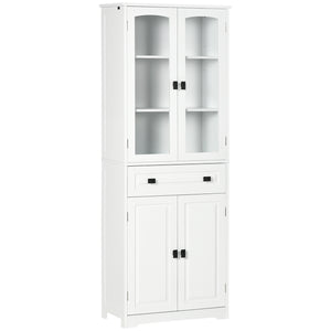 63" 4-Door Kitchen Pantry Cabinet, Freestanding Storage Cabinet Cupboard with Adjustable Shelves, Black – view 8