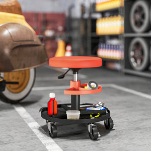 Rolling Garage Stool, 300 LBS Capacity Mechanic Stool with 2.5" Wheels, Tool Trays Storage – view 14