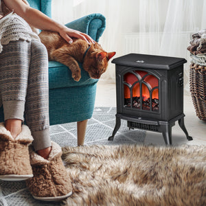 Electric Fireplace Heater, Freestanding Fireplace Stove with Realistic Flame, Overheat Protection – view 7