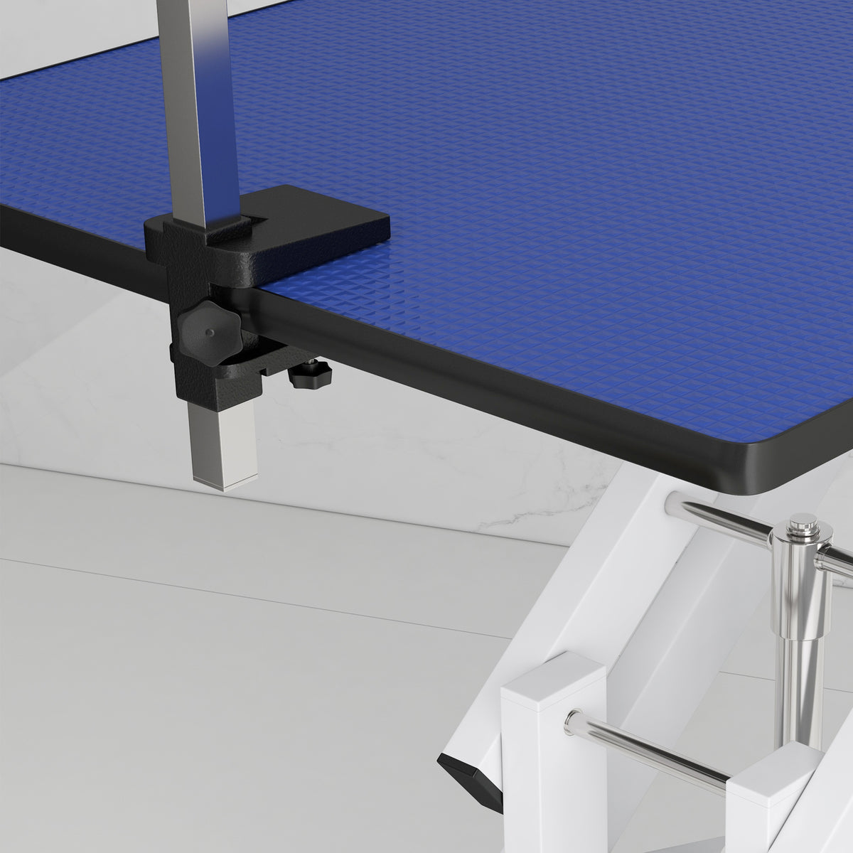 Pet Grooming Table, Height Adjustable Dog Grooming Table with Arm, Noose and Non-Slip Grooming Table, Black