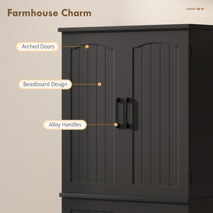 Tall Pantry Cabinet, 64" Storage Cabinet with Adjustable Shelves and 8 Door Spice Racks for Kitchen – view 5
