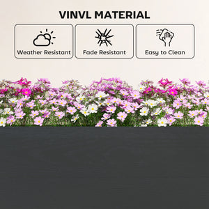 Vinyl Raised Garden Bed Kit, 3-Tier Elevated Garden Box with Open Bottom, DIY Assembly, Outdoor Raised Planter Box