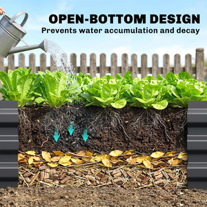 8'x2'x1' Galvanized Raised Bed, Large Elevated Planter Box for Growing Flowers, Herbs and Vegetables – view 5