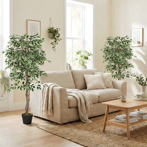 5.3 FT Artificial Tree, Indoor Fake Ficus with Pot, for Home Office Living Room Decor