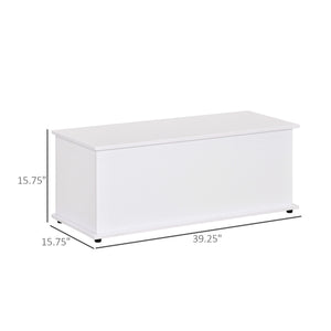 39.5" Storage Chest with 2 Safety Hinges, Storage Box Organizer with Flip-Top Lid, Entryway Storage Bench – view 23