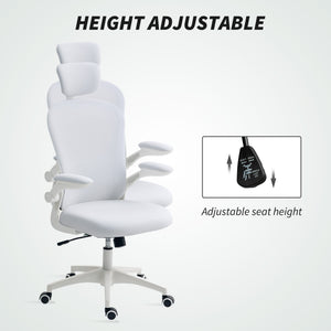 Office Chair, Mesh Computer Desk Chair with Adjustable Headrest, 4D Lumbar Support, Flip-up Arm, Grey – view 17