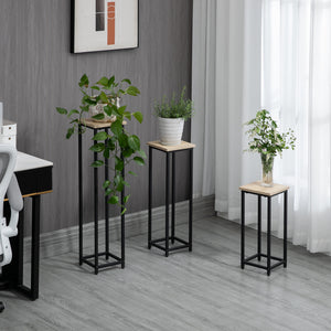 3 Packs Plant Stand Indoor, Metal Plant Stand Outdoor Plant Rack, Decorative Flower Display Holder for Patio Garden