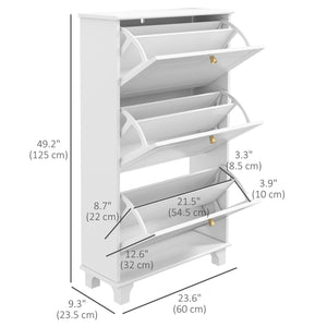Narrow Shoe Storage with 3 Flip Drawers and Adjustable Shelves – view 16