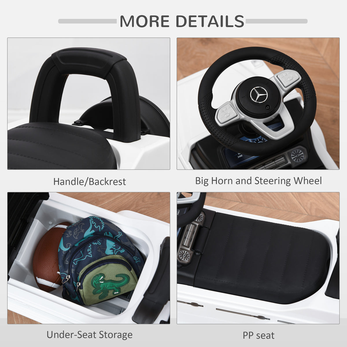 Aosom Compatible Baby Toddler Push Car Foot-to-Floor Ride-On Wheel Mercedes-Benz G350 Licensed