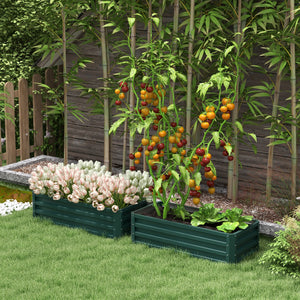 Galvanized Raised Garden Beds, Outdoor Planter Box, Set of 2, for Flowers, Herbs and Vegetables, Black – view 21