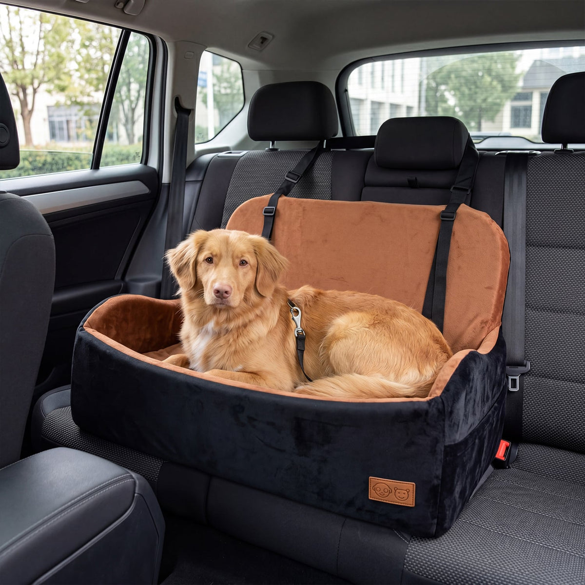 Dog Car Seat Foam Dog Booster Seat for Medium and Large Dogs view 2