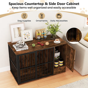 Dog Crate Furniture & Cooling Gel Dog Bed for Small and Medium Dogs view 7