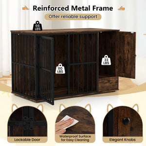Dog Crate Furniture & Cooling Gel Dog Bed for Small and Medium Dogs view 9