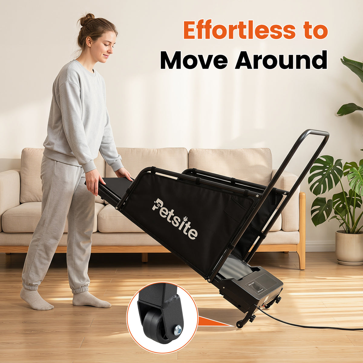 Dog Treadmill with Remote Control and LCD Display for Small Medium Dogs-Black view 9
