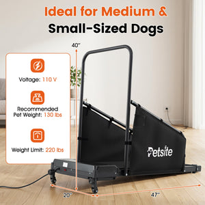 Dog Treadmill with Remote Control and LCD Display for Small Medium Dogs-Black view 2