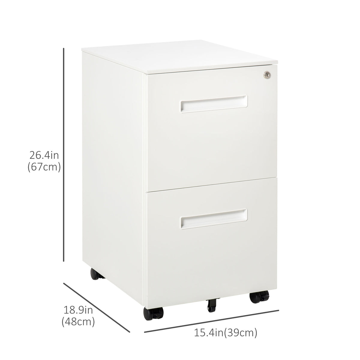 File Cabinet, Vertical Filing Cabinet with Adjustable Partition for A4 Letter Size, Lockable for Office – view 9
