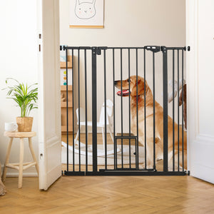 41" Easy Open Indoor Dog Gates for Doorways, House, Stair - Black – view 21