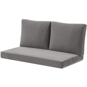 Outdoor Seat Cushions with Backrest, Loveseat Double Sofa Outdoor Furniture Cushions, Beige – view 29
