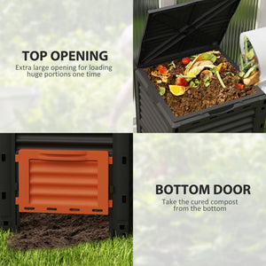 Garden Compost Bin Large Outdoor Compost Container 80 Gallon Fast Creation of Fertile Soil Aerating Compost – view 10