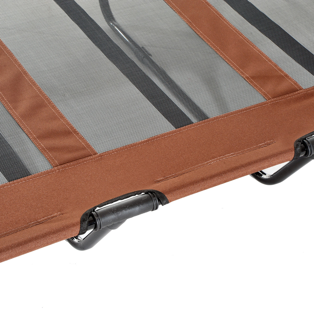 Elevated Dog Bed, Raised Dog Cot for XL Sized Dogs, Indoor & Outdoor, 48" x 36" x 9", Coffee