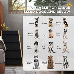 Adjustable Dog Ramp for Bed, Sofa, with Non-Slip Surface, Folding Dog Stair for Small, Medium, Large Dogs