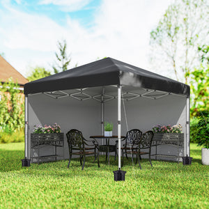 10' x 10' Pop Up Canopy with Sidewalls, Roller Bag, Height Adjustable Instant Tent for Outdoor, Garden – view 7